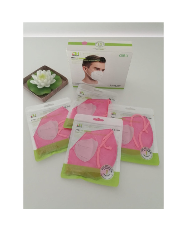 MÁSCARAS FFP2 ROSA CLARO CAIXA 10UN