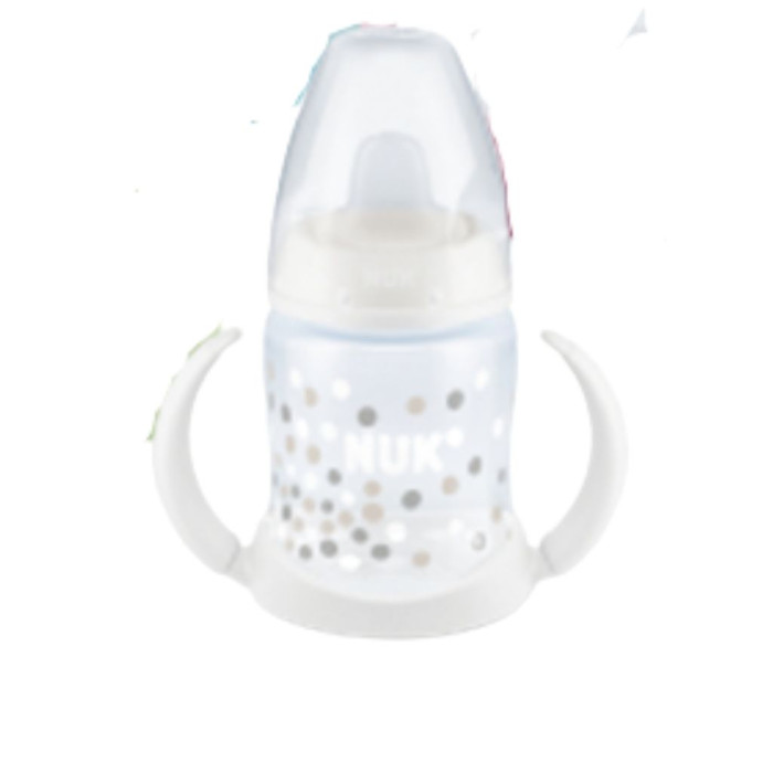 Biberón de aprendizaje NUK blanco de 6 a 18 meses, 150 ml