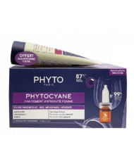 Ampollas Phyto Phytocyane para mujeres, tratamiento para la caída progresiva del cabello + champú