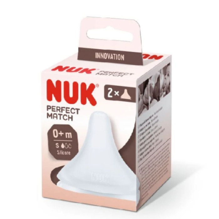 TETINA DE SILICONA NUK PERFECT MATCH TALLA S (+0 meses) x2