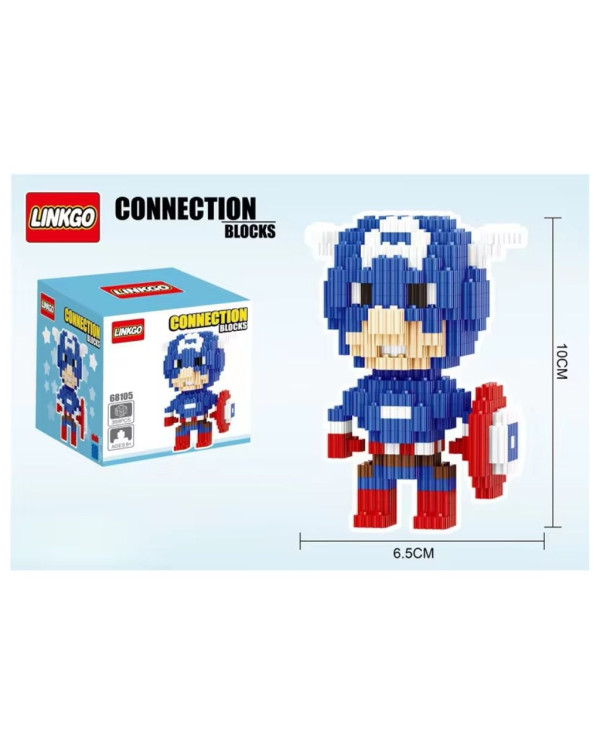 BLOCOS DE CONSTRUÇÃO CAPITÃO AMÉRICA 68105 LINKGO