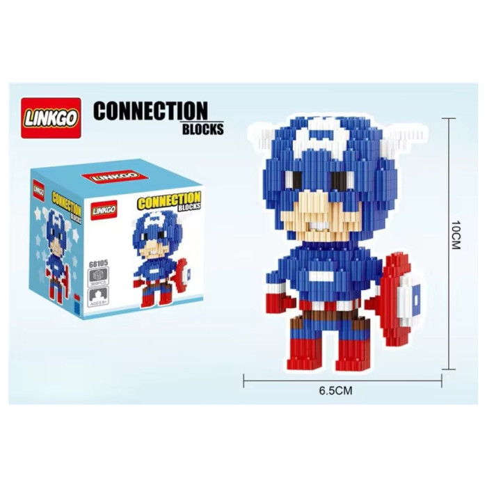 BLOCOS DE CONSTRUÇÃO CAPITÃO AMÉRICA 68105 LINKGO