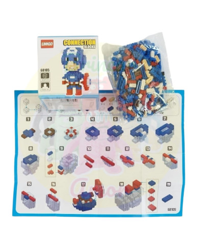 BLOCOS DE CONSTRUÇÃO CAPITÃO AMÉRICA 68105 LINKGO