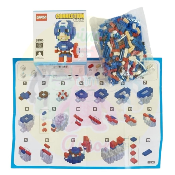 BLOCOS DE CONSTRUÇÃO CAPITÃO AMÉRICA 68105 LINKGO