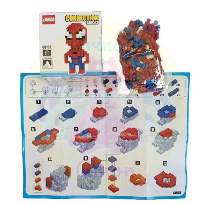 BLOCOS DE CONSTRUÇÃO SPIDERMAN 68102 LINKGO