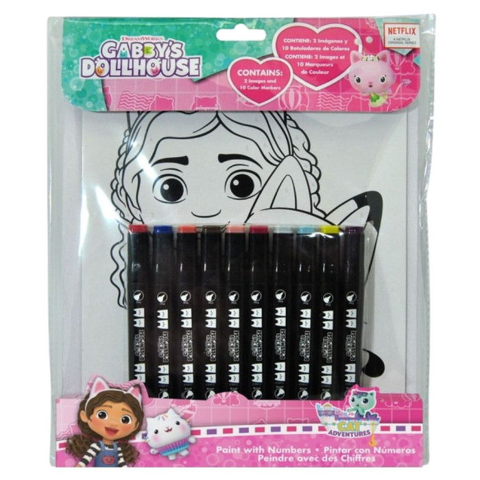 CONJUNTO DE COLORIR  GABBY'S DOLLHOUSE