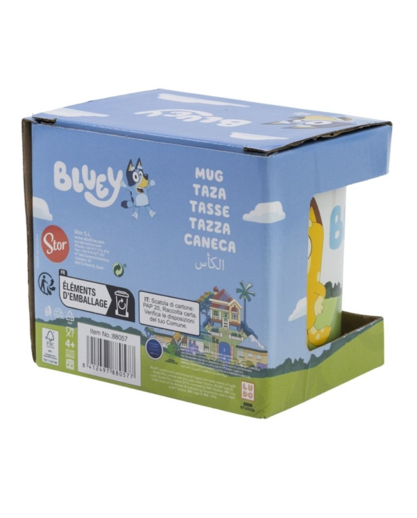 TAZA DE CERÁMICA BLUEY AND BINGO 325ML
