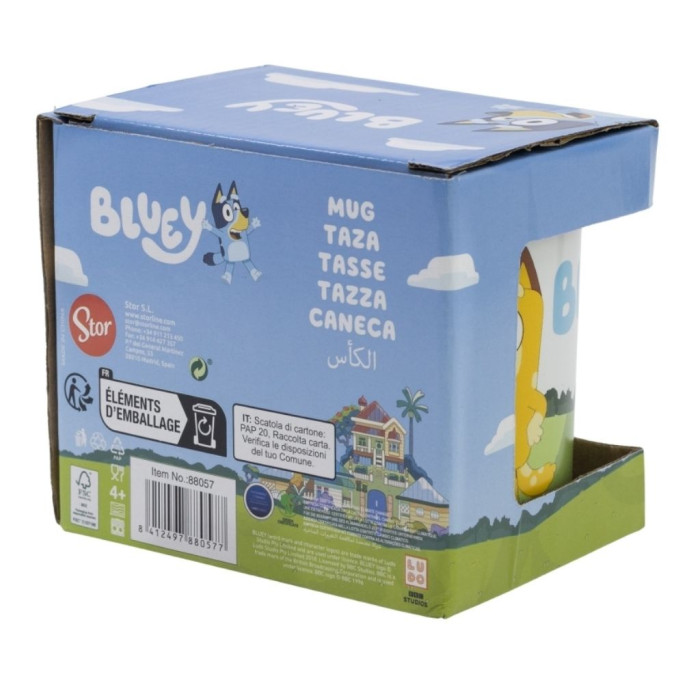 TAZA DE CERÁMICA BLUEY AND BINGO 325ML