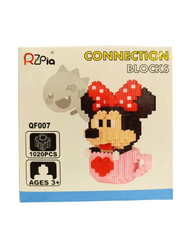 BLOQUES DE CONSTRUCCIÓN DE MINNIE MOUSE QF007 RZPIA