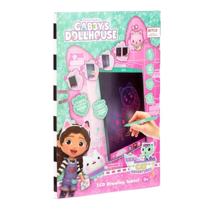 TABLET DESENHO LCD 11 POLEGADAS GABBY'S DOLLHOUSE 3+