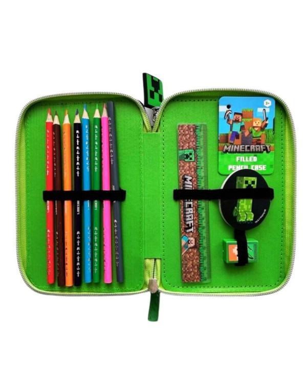 PORTA LÁPIS DUPLO COMPLETO 20 PEÇAS