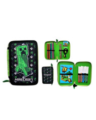 PORTA LÁPIS DUPLO COMPLETO 20 PEÇAS