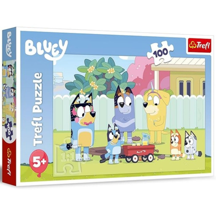 ROMPECABEZAS BLUEY DE 100 PIEZAS + 5 AÑOS TREFL