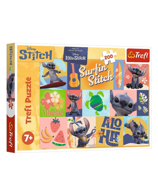 PUZZLE LILO & STITCH SURFING STITCH +7 ANOS 200 PEÇAS TREFL