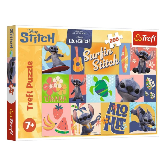 PUZZLE LILO & STITCH SURFING STITCH +7 ANOS 200 PEÇAS TREFL