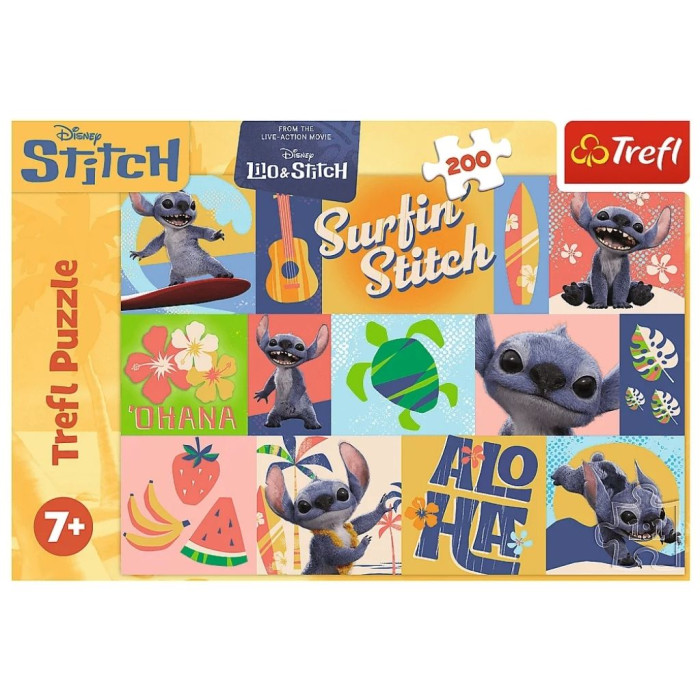 PUZZLE LILO & STITCH SURFING STITCH +7 ANOS 200 PEÇAS TREFL