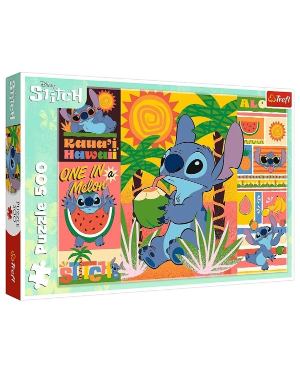 PUZZLE FÉRIAS COM O STITCH TREFL 500 PEÇAS +7ANOS