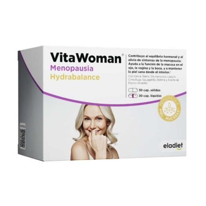 MENOPAUSA HYDRABALANCE VITAWOMAN 30 CÁPSULAS SÓLIDAS + 30 CÁPSULAS LÍQUIDAS ELADIET