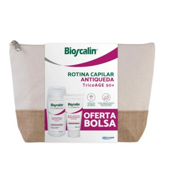 BIOSCALIN ROTINA CAPILAR ANTIQUEDA TRICOAGE 50+ FORTIFICANTE + OFERTA BOLSA