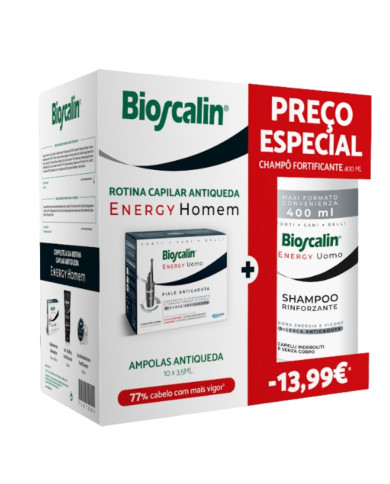 BIOSCALIN RUTINA CAPILAR ENERGÍA ANTI-CAÍDA PARA HOMBRES