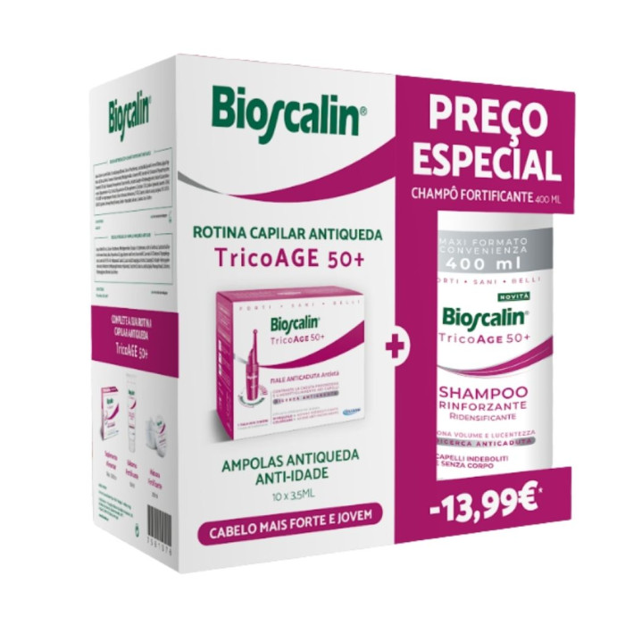 BIOSCALIN ROTINA CAPILAR ANTIQUEDA TRICOAGE 50+
