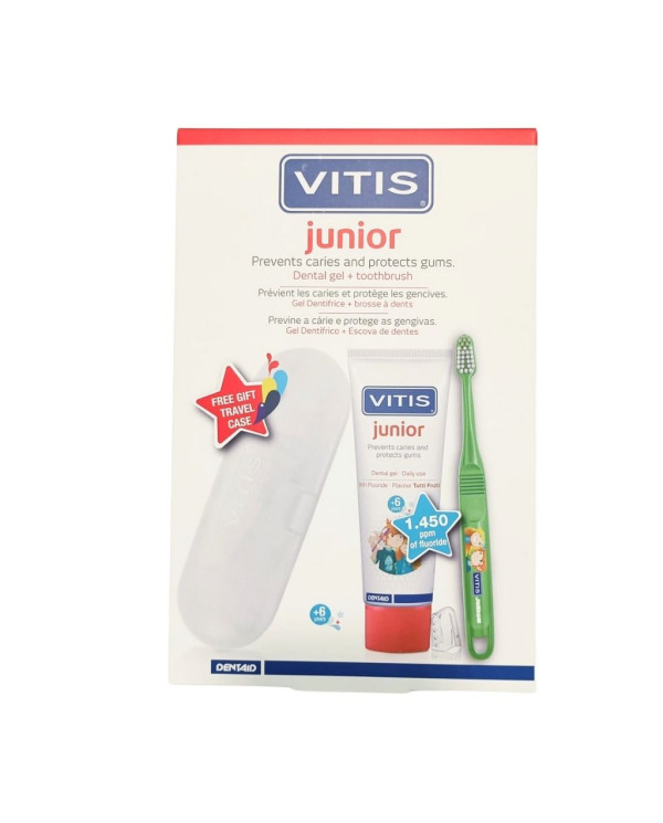 VITIS JUNIOR PACK CEPILLO + PASTA DENTAL 50ML ESTUCHE GRATIS