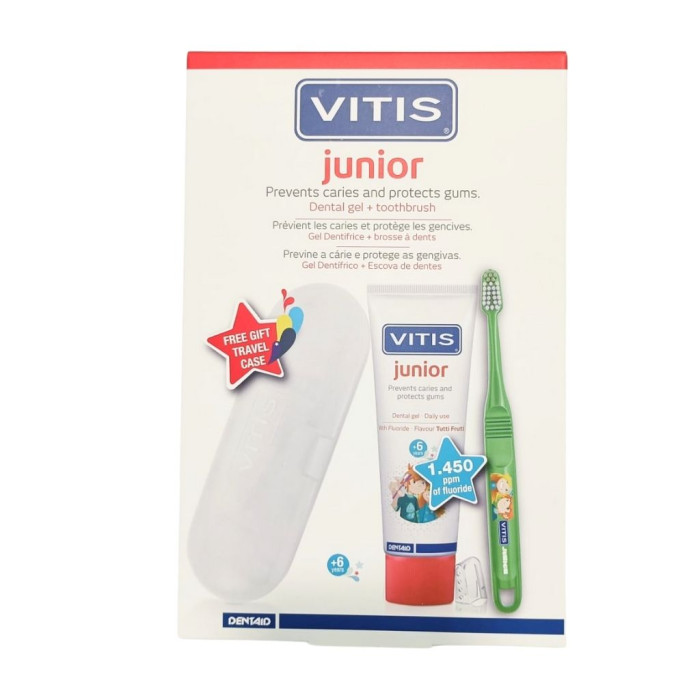 VITIS JUNIOR PACK CEPILLO + PASTA DENTAL 50ML ESTUCHE GRATIS