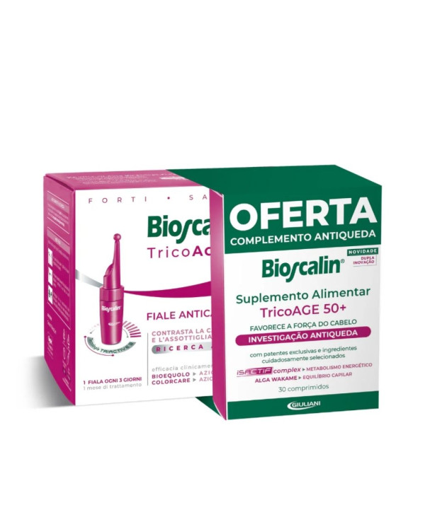 BIOSCALIN TRICOAGE 50+ 10 AMPOLAS + OFERTA 30 COMPRIMIDOS