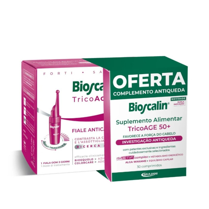 Bioscalin TricoAge 50 (x 10 ampollas) + 30 comprimidos gratis
