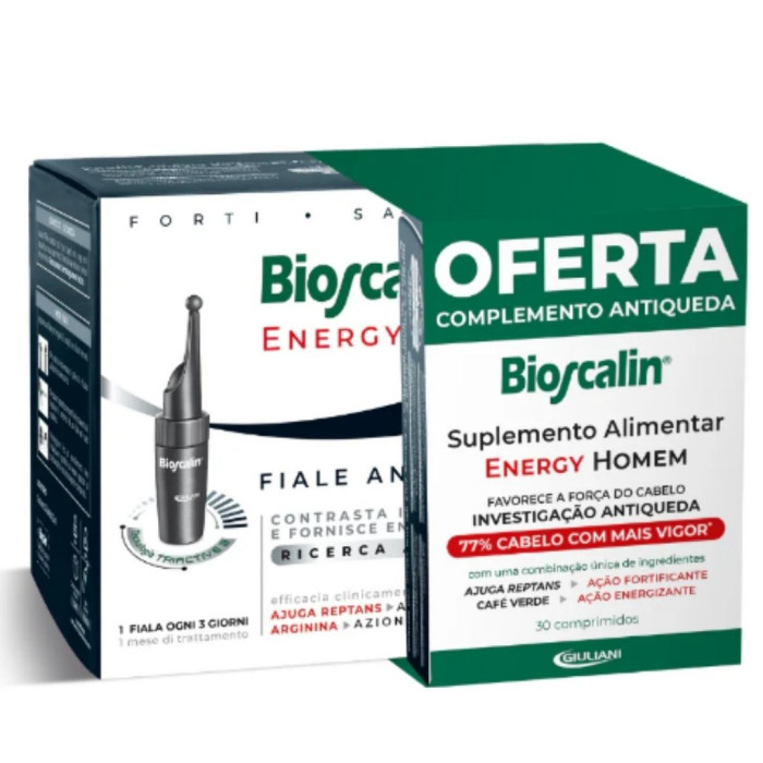 BIOSCALIN ENERGY HOMEM AMPOLAS x10 UNIDADES + 30 COMPRIMIDOS