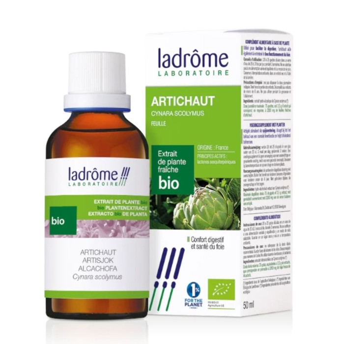 EXTRATO ALCACHOFRA CYNARA SCOLYMUS BIO 50ML LADROME