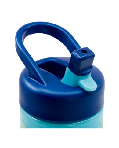 Botella redonda azul / cantimplora 410 ml