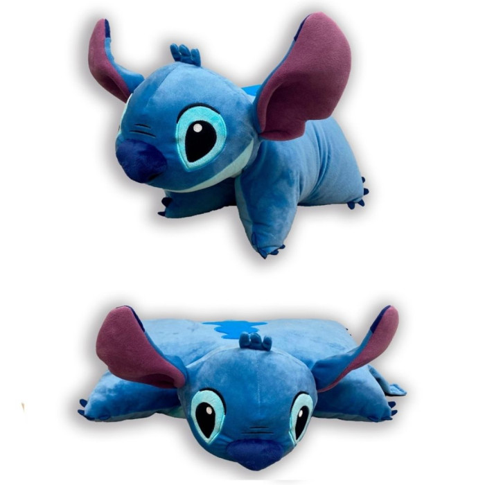 ALMOHADA 3D LILO & STITCH 48X30CM 2 EN 1 AZUL