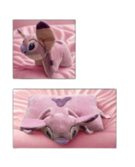 ALMOHADA 3D ÁNGEL 48X30CM 2 EN 1 ROSA LILO&STITCH