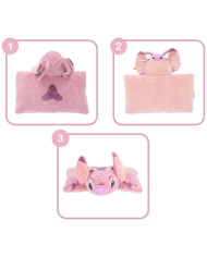 ALMOHADA 3D ÁNGEL 48X30CM 2 EN 1 ROSA LILO&STITCH