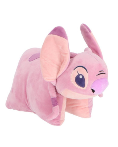 ALMOHADA 3D ÁNGEL 48X30CM 2 EN 1 ROSA LILO&STITCH