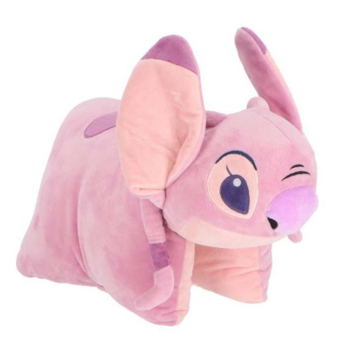 ALMOHADA 3D ÁNGEL 48X30CM 2 EN 1 ROSA LILO&STITCH