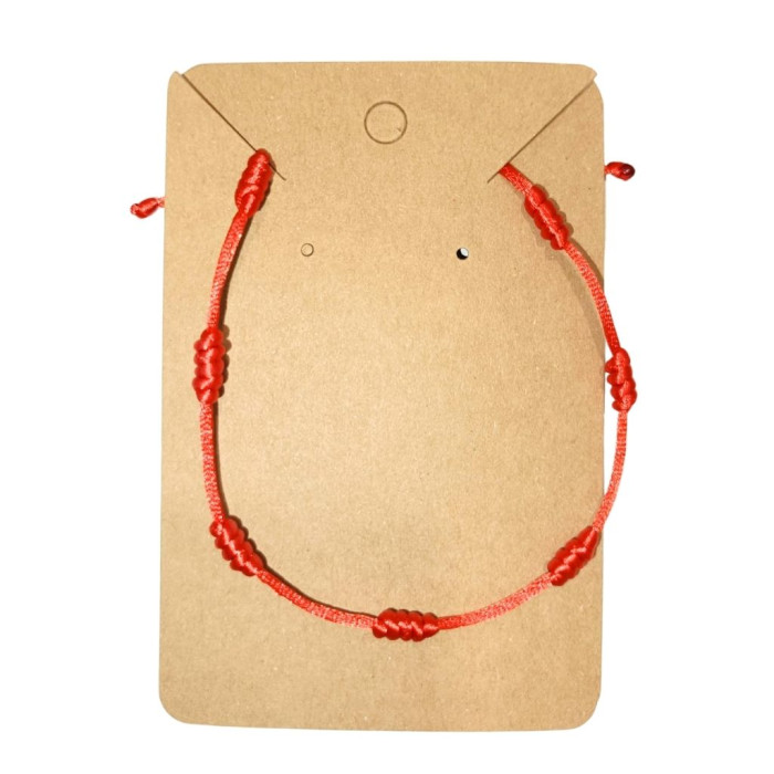 Pulsera roja de 7 nudos - 1 Unid