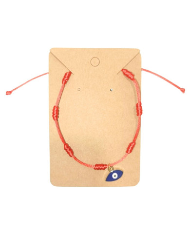 PULSERA ROJA DE 7 NUDOS CON OJO TURCO