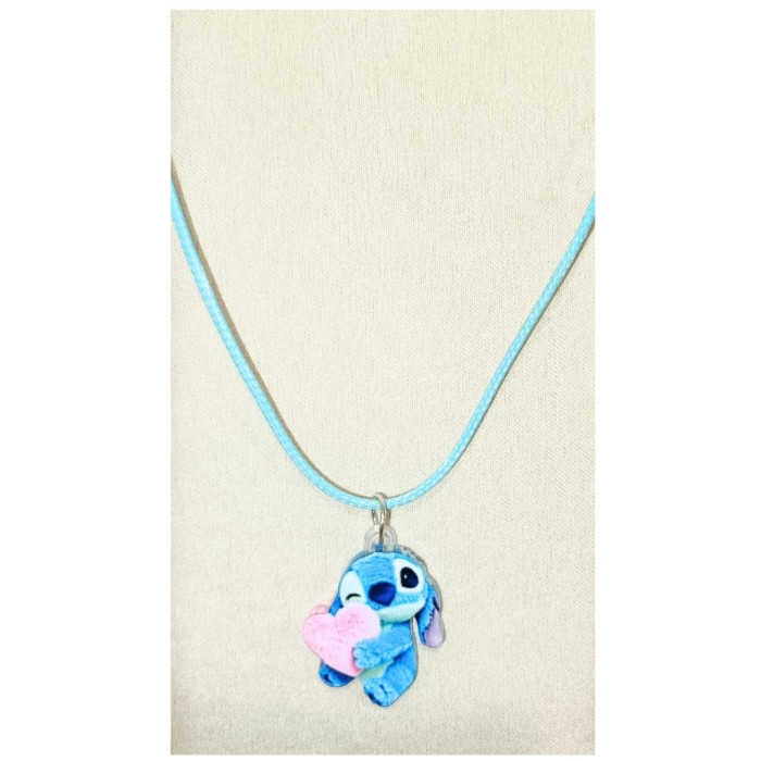 COLAR FIO ENCERADO STITCH AZUL 1UNIDADE