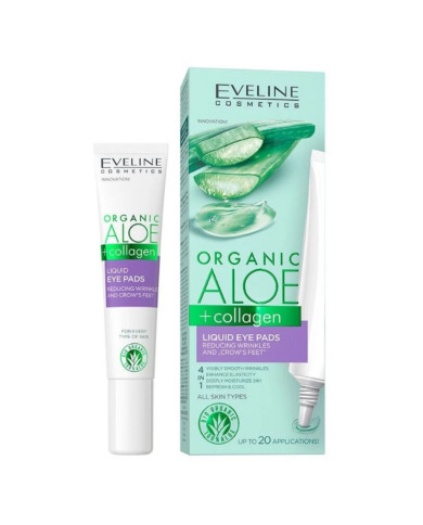 Toallitas líquidas orgánicas Eveline con aloe y colágeno, 20 aplicaciones