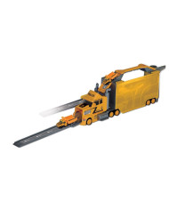 GIROS 2 EM 1 CAMIÃO CONSTRUÇÃO E CONTENTOR C/ VEICULOS E PISTA