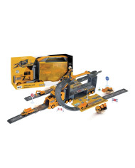 GIROS 2 EM 1 CAMIÃO CONSTRUÇÃO E CONTENTOR C/ VEICULOS E PISTA