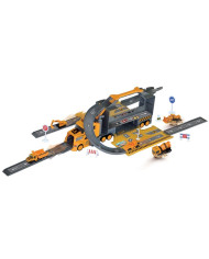 GIROS 2 EM 1 CAMIÃO CONSTRUÇÃO E CONTENTOR C/ VEICULOS E PISTA