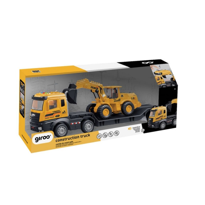 Remolque de transporte de excavadora 2 en 1 con luces y sonido