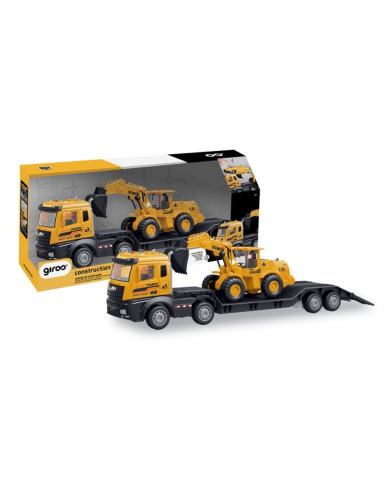 Remolque de transporte de excavadora 2 en 1 con luces y sonido