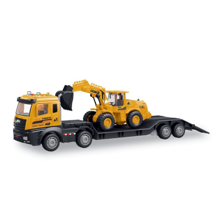 Remolque de transporte de excavadora 2 en 1 con luces y sonido