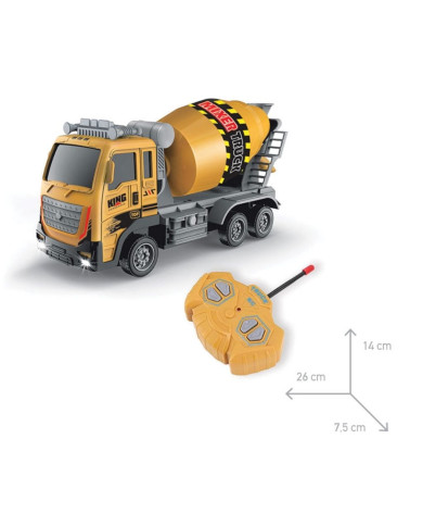 CAMIÃO BETONEIRA 1:16 R/C 6 FUNÇÕES E LUZES
