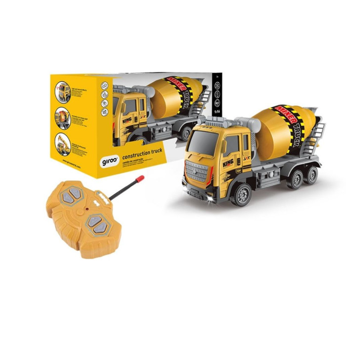 CAMIÃO BETONEIRA 1:16 R/C 6 FUNÇÕES E LUZES