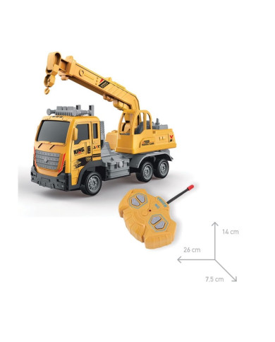 CAMIÃO GRUA 1:16 COM R/C 6 FUNÇÕES E LUZES